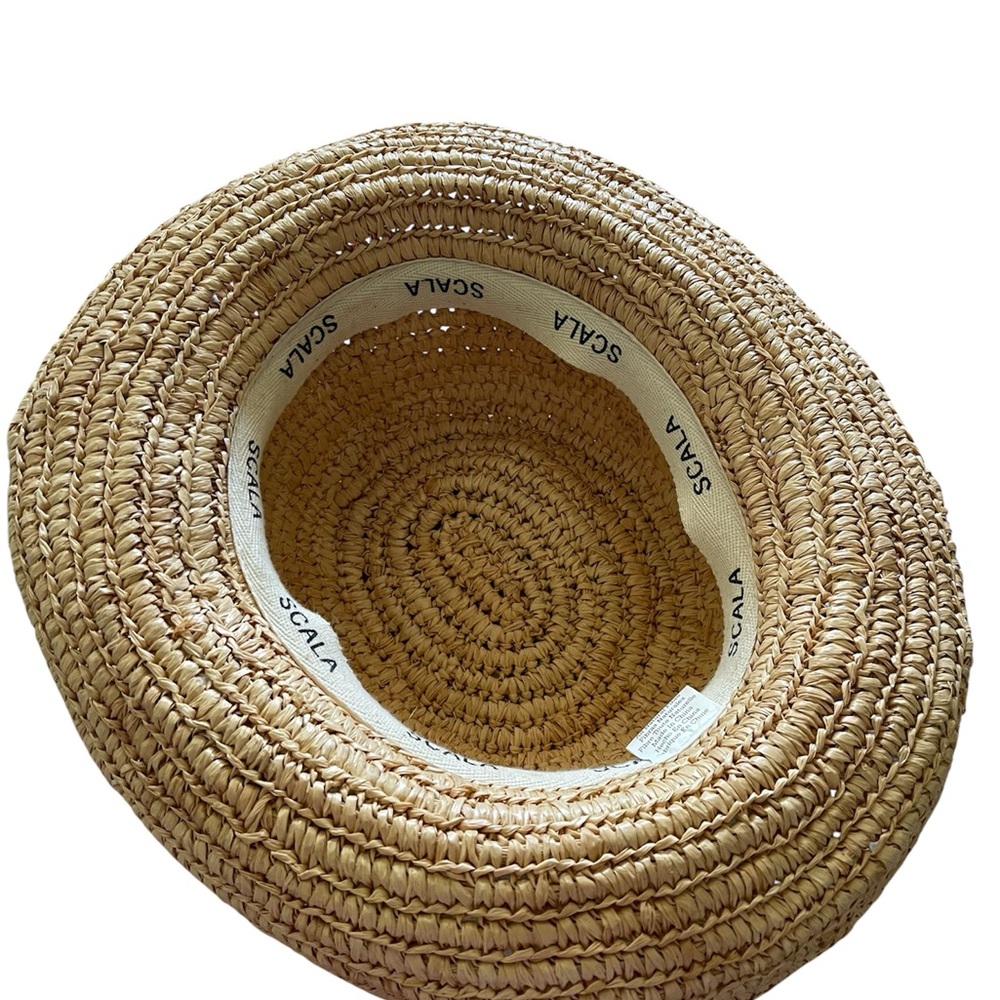 Scala Natural Straw Crochet Sun Hat - Picture 5 of 6